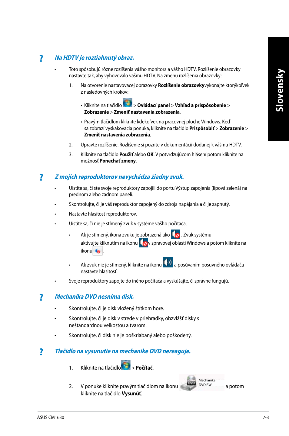 Slo ve ns ky sl ov en sk y | Asus CM1630 User Manual | Page 323 / 410