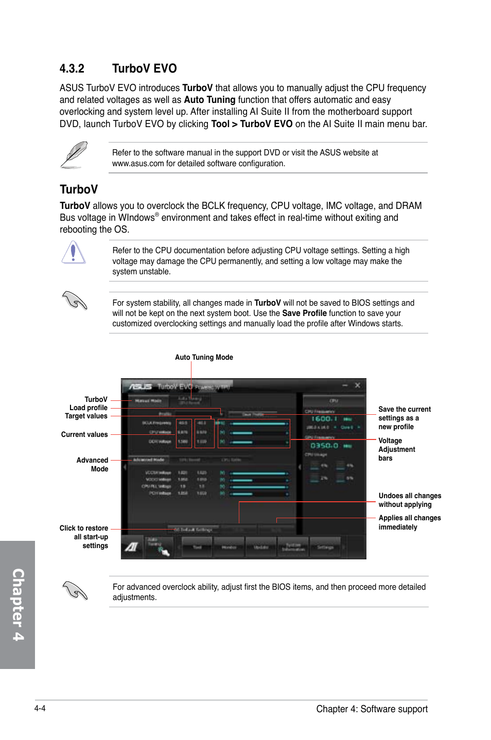 2 turbov evo, Turbov evo -4, Chapter 4 | Turbov | Asus P8Z77-V LX User Manual | Page 106 / 144