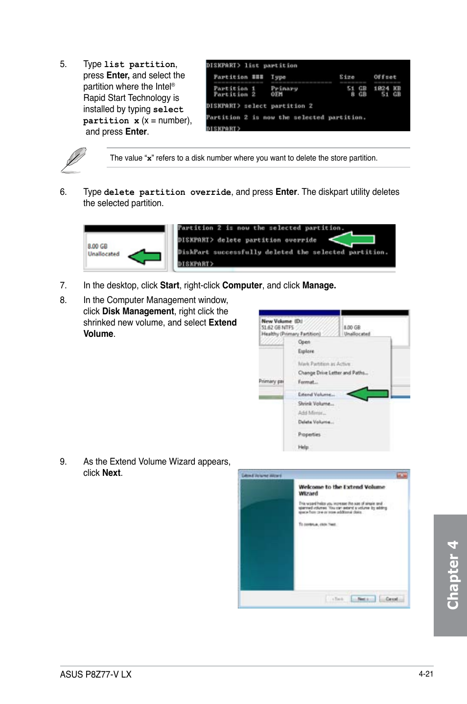 Chapter 4 | Asus P8Z77-V LX User Manual | Page 123 / 144