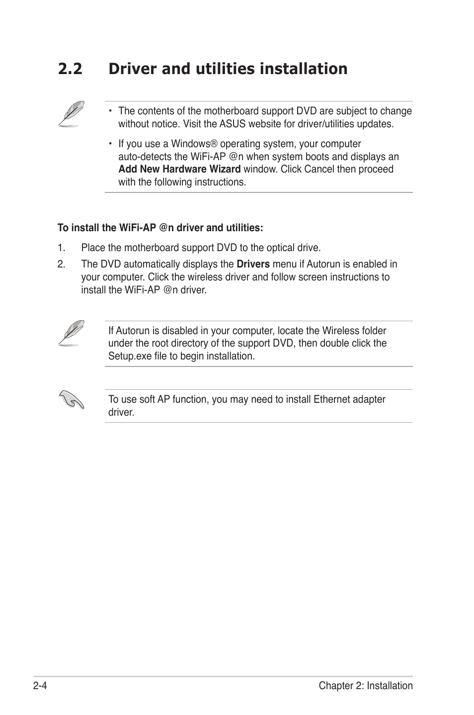 2 driver and utilities installation, Driver and utilities installation -4 | Asus M4A88T-I DELUXE User Manual | Page 18 / 44