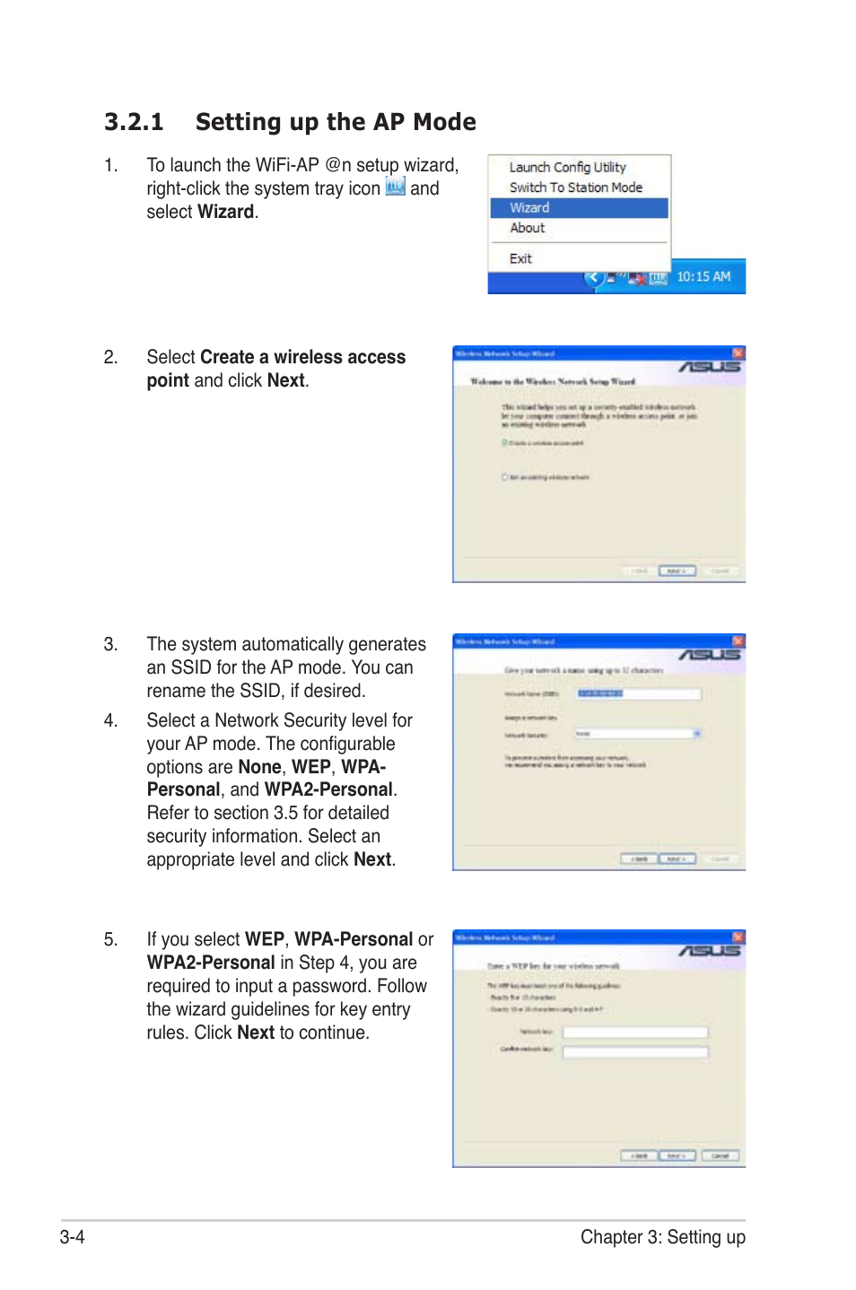 1 setting up the ap mode, Setting up the ap mode -4 | Asus M4A88T-I DELUXE User Manual | Page 22 / 44