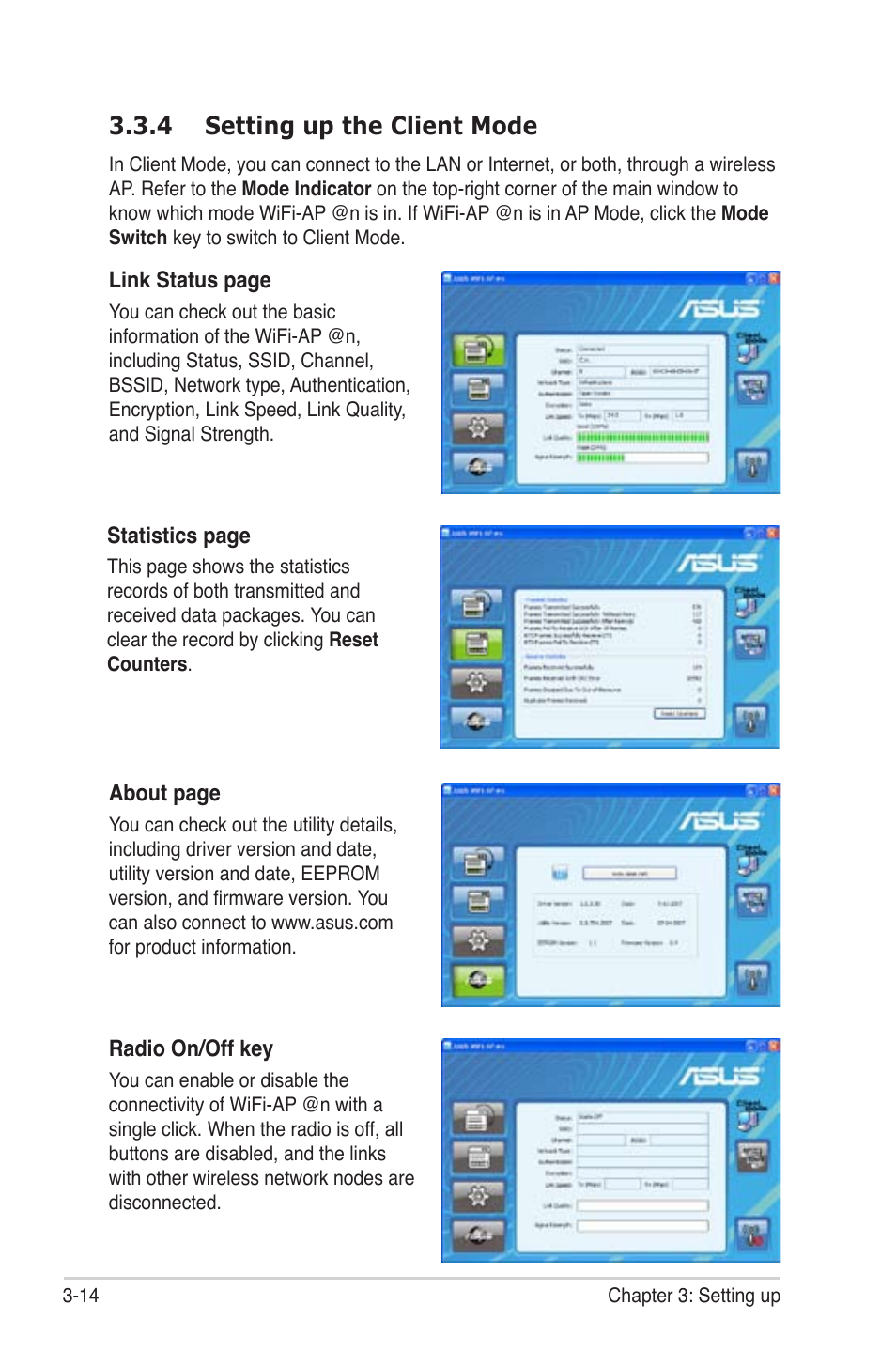 4 setting up the client mode, Setting up the client mode -14 | Asus M4A88T-I DELUXE User Manual | Page 32 / 44