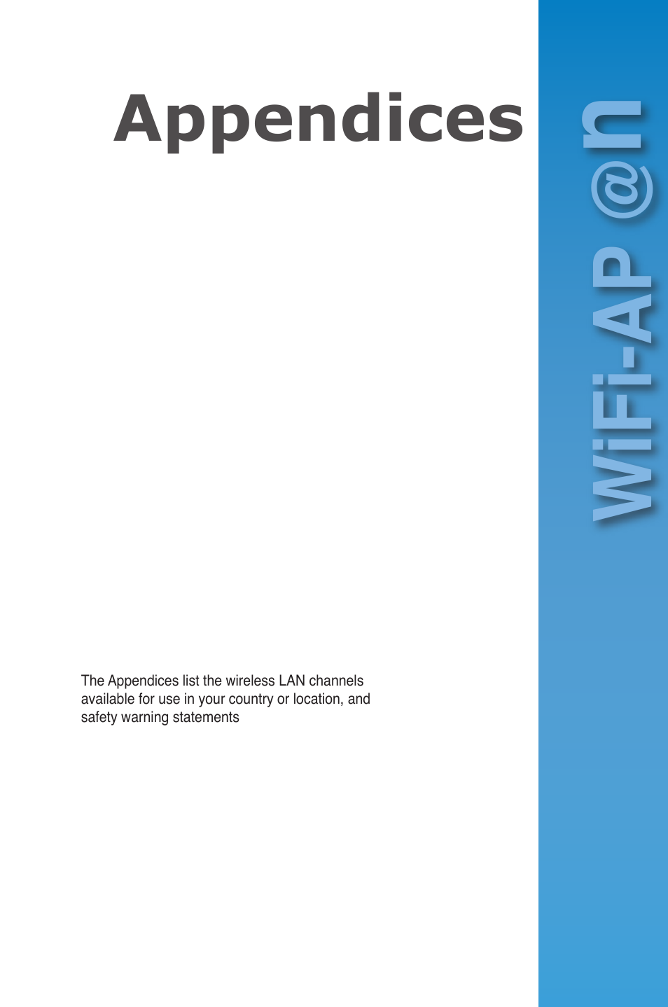 Appendices, Wifi-ap | Asus M4A88T-I DELUXE User Manual | Page 39 / 44