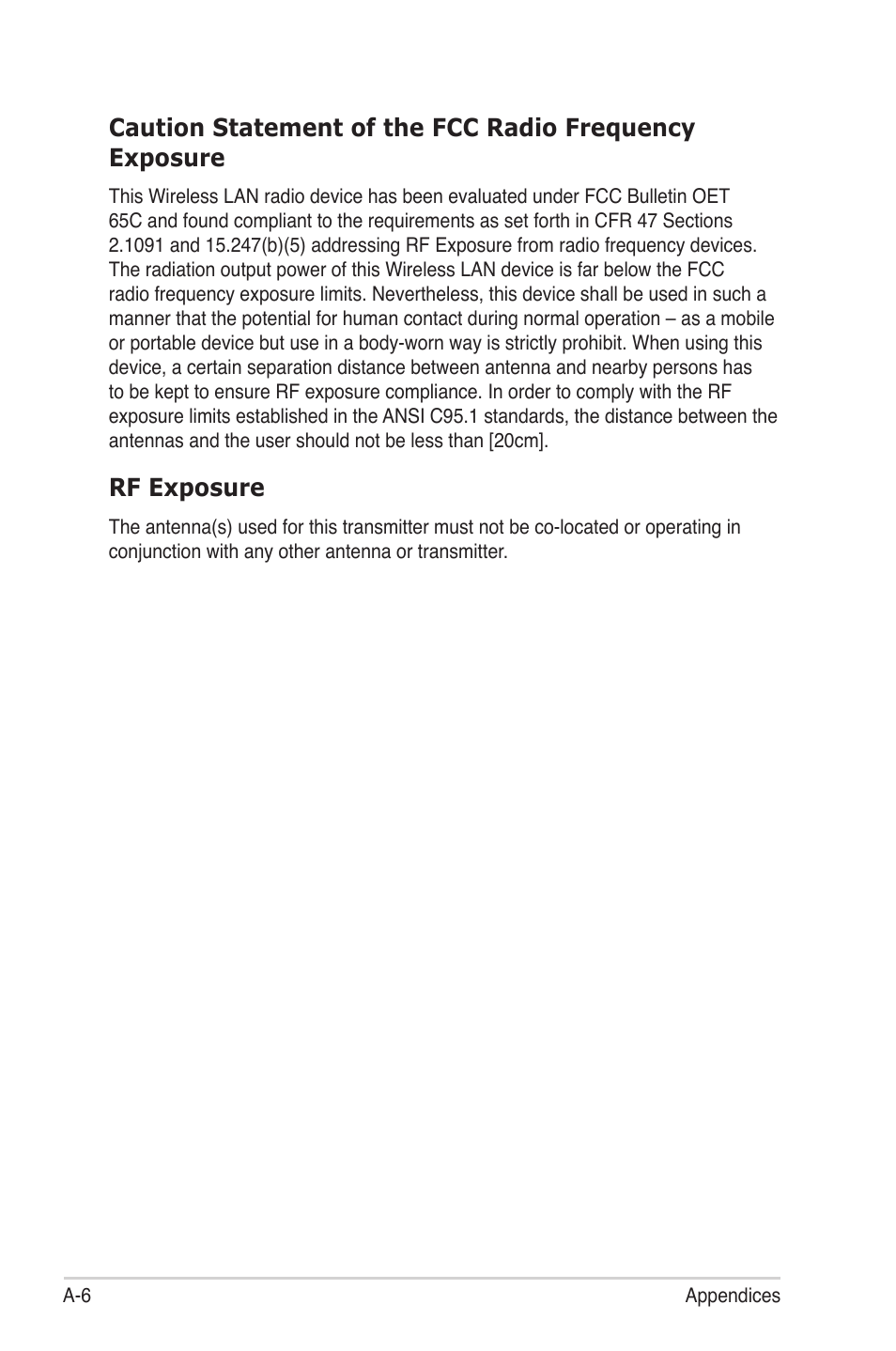 Rf exposure | Asus M4A88T-I DELUXE User Manual | Page 44 / 44