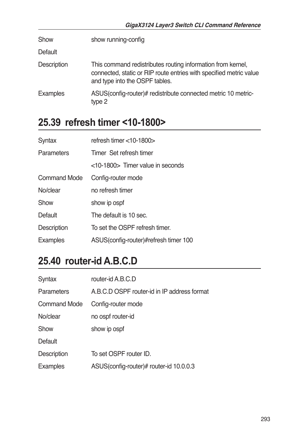 40 router-id a.b.c.d | Asus GigaX3124 User Manual | Page 318 / 326