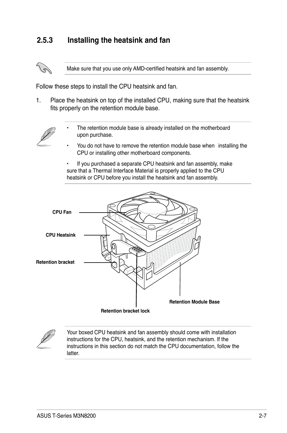 3 installing the heatsink and fan | Asus T4-M3N8200 User Manual | Page 25 / 93