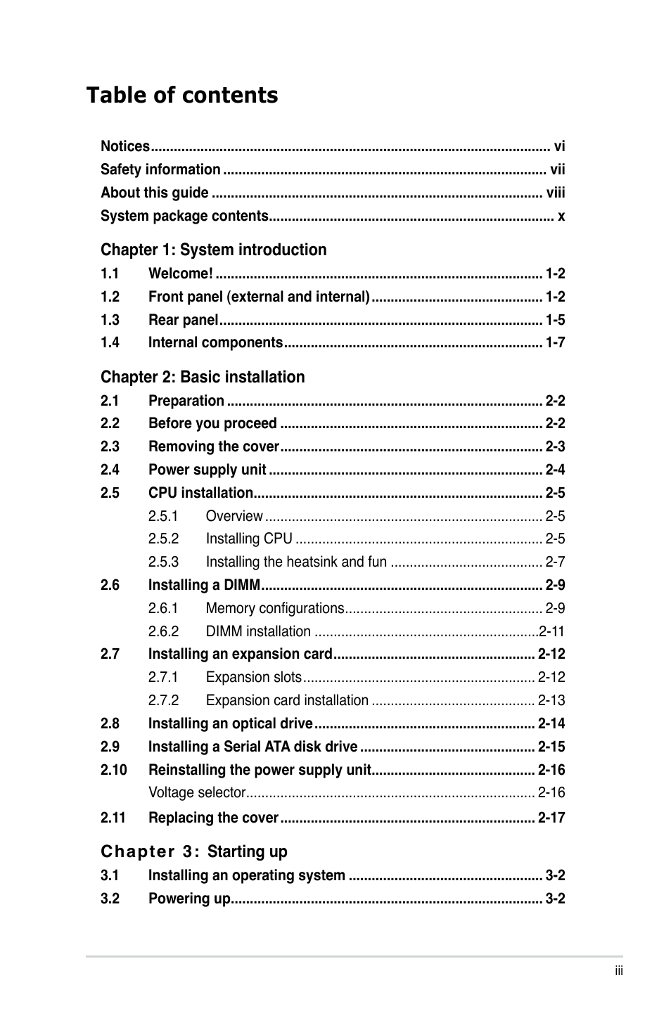 Asus T4-M3N8200 User Manual | Page 3 / 93