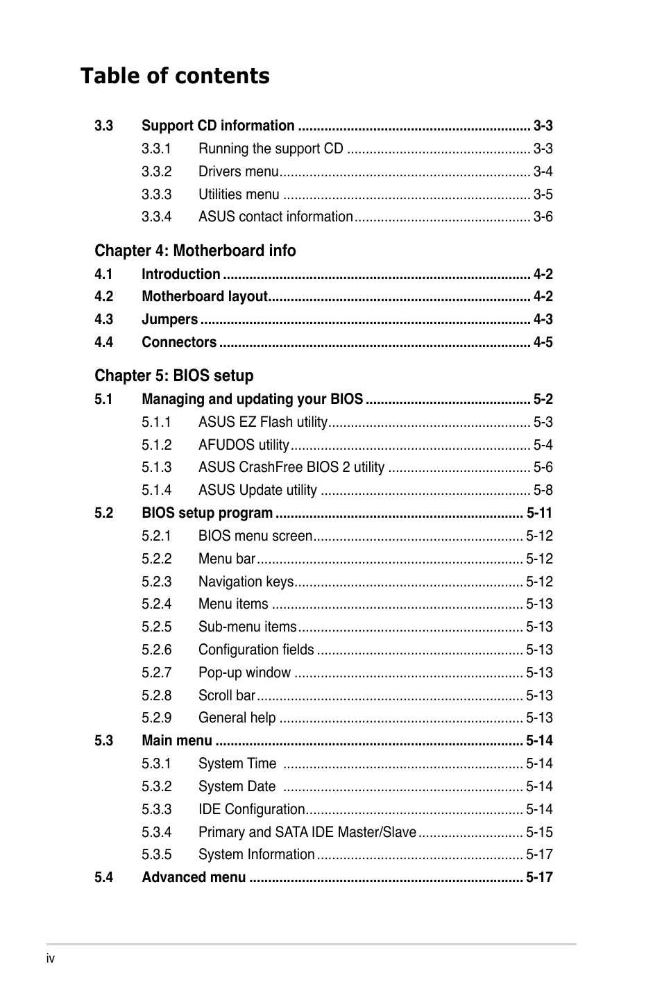 Asus T4-M3N8200 User Manual | Page 4 / 93