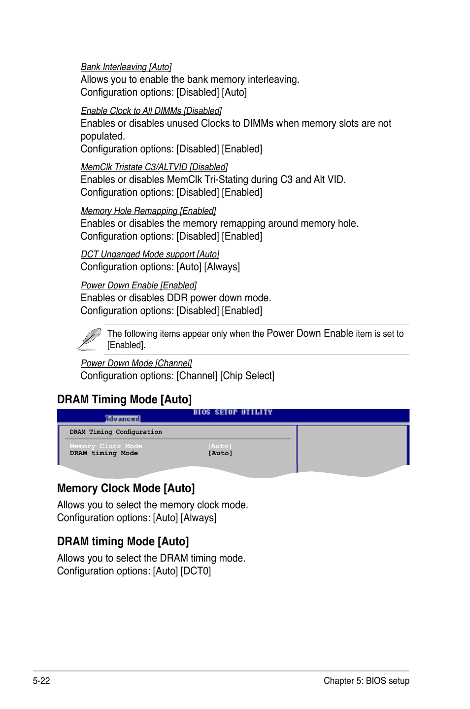 Dram timing mode [auto | Asus T4-M3N8200 User Manual | Page 73 / 93