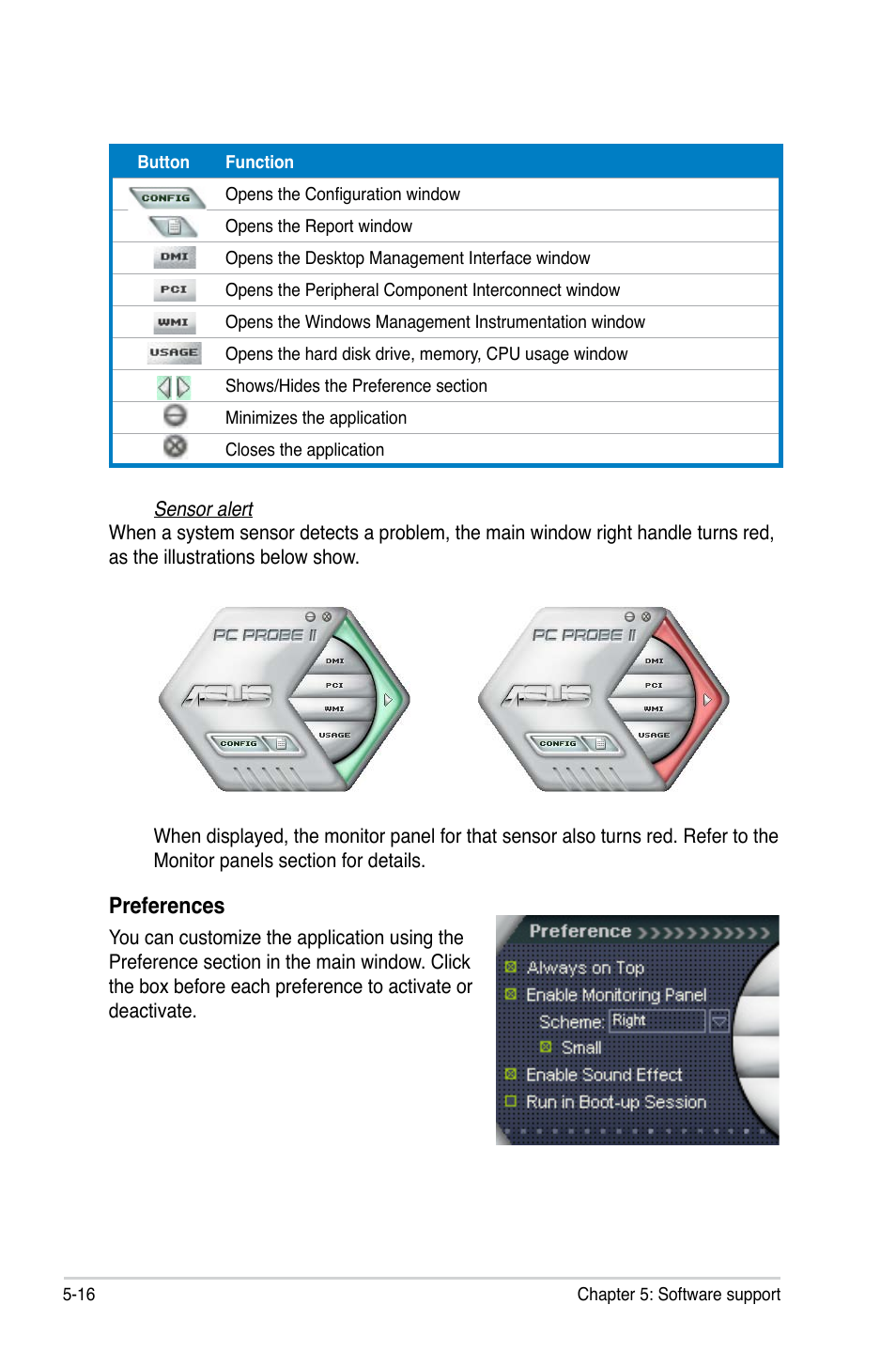 Preferences | Asus P5Q SE/R User Manual | Page 122 / 162