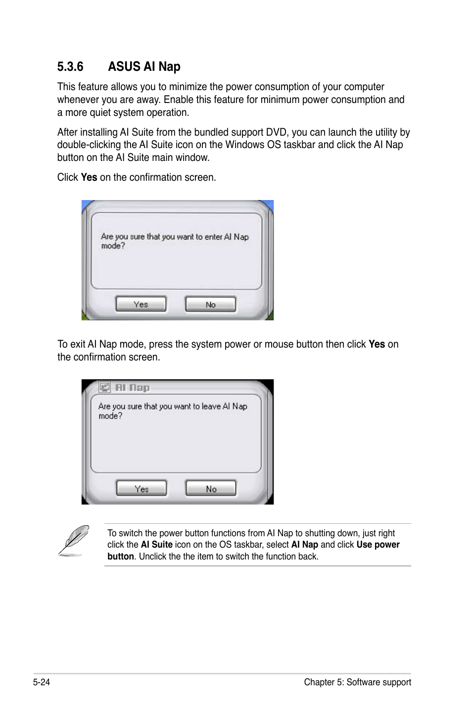 6 asus ai nap, Asus ai nap -24 | Asus P5Q SE/R User Manual | Page 130 / 162