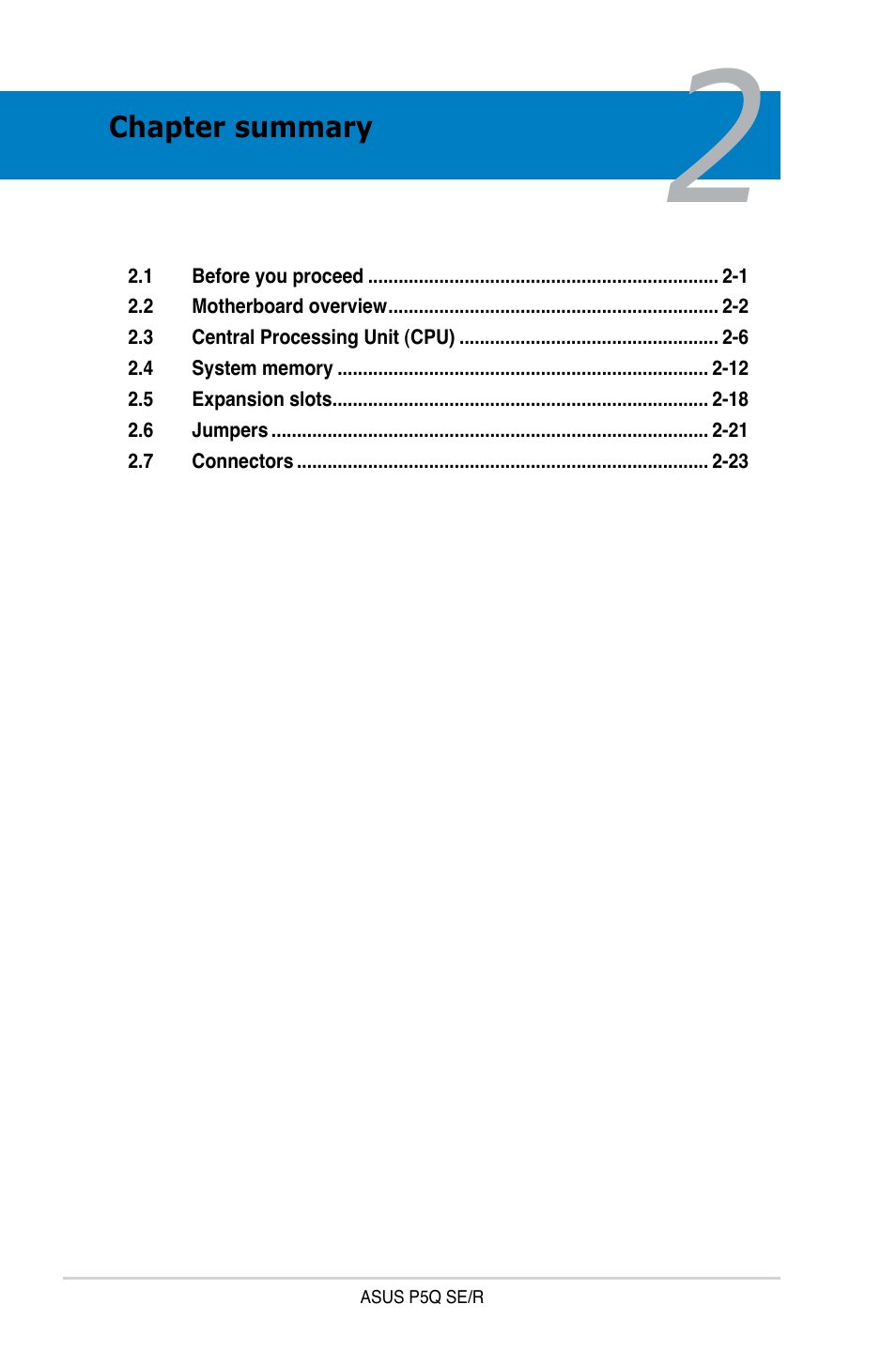 Asus P5Q SE/R User Manual | Page 24 / 162