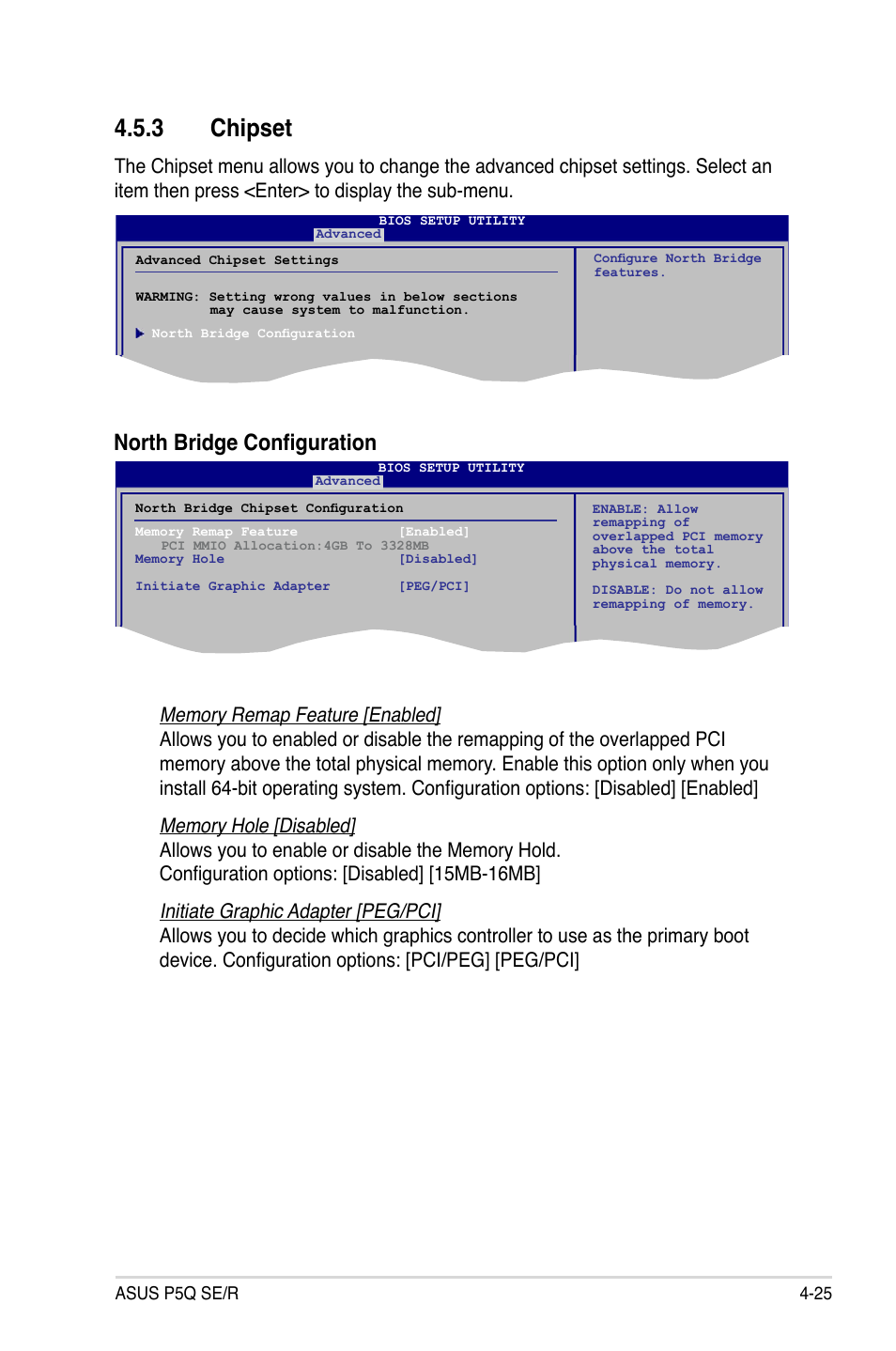 3 chipset, North bridge configuration | Asus P5Q SE/R User Manual | Page 89 / 162