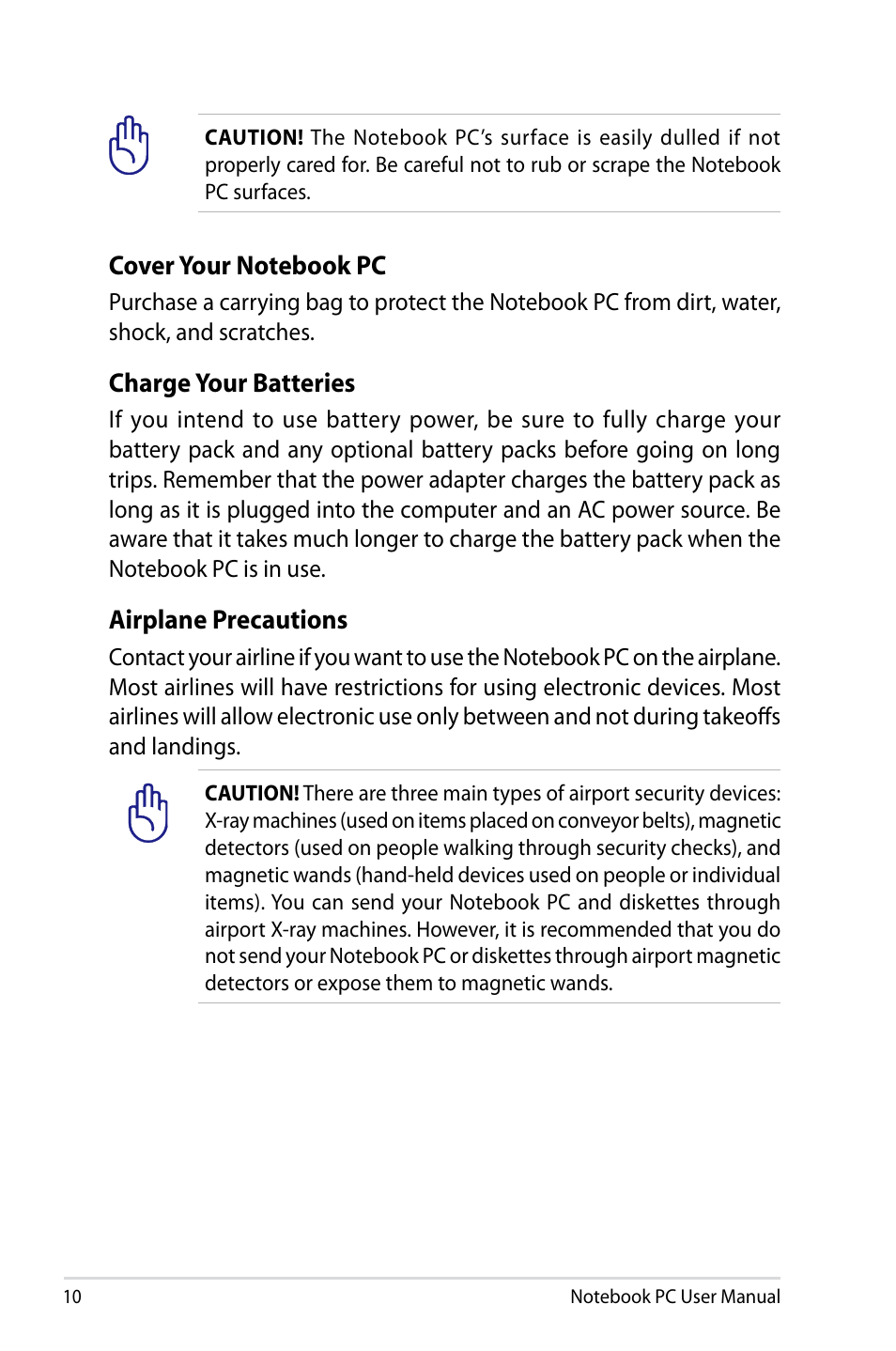 Asus B53V User Manual | Page 10 / 120