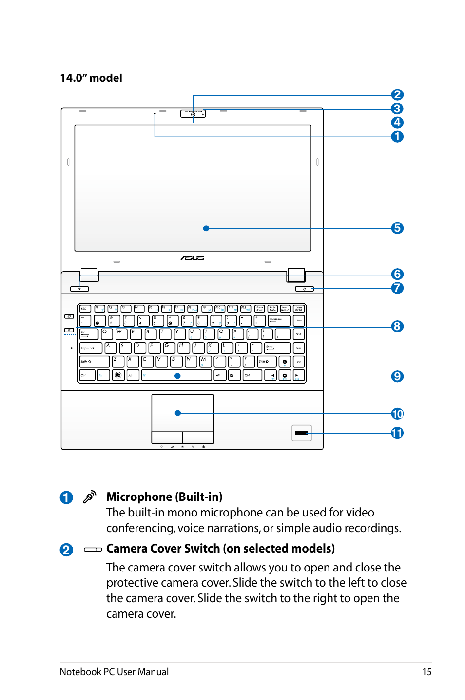 Asus B53V User Manual | Page 15 / 120