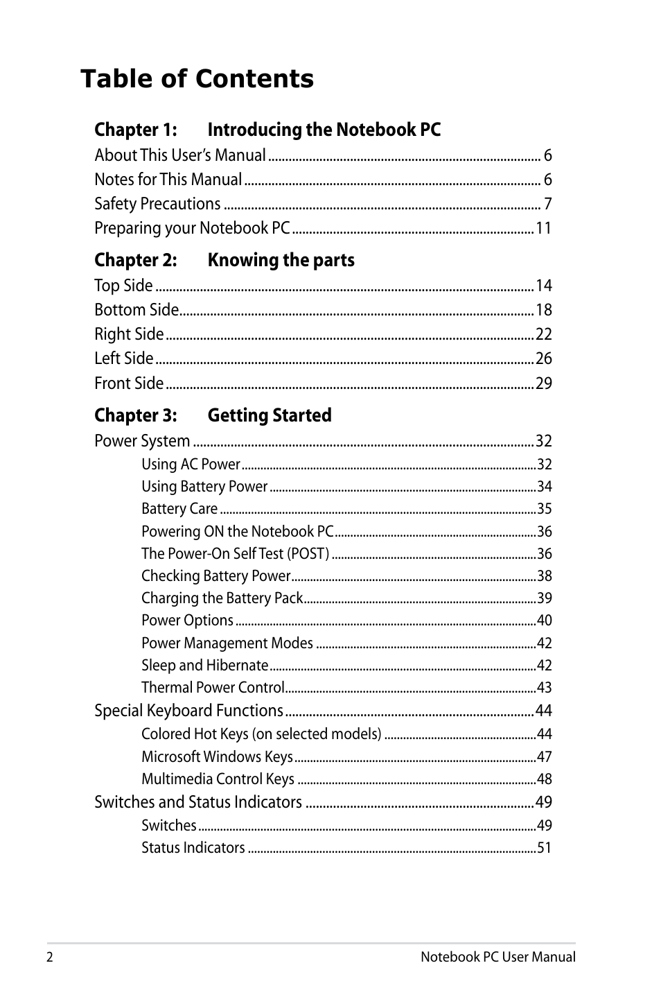 Asus B53V User Manual | Page 2 / 120