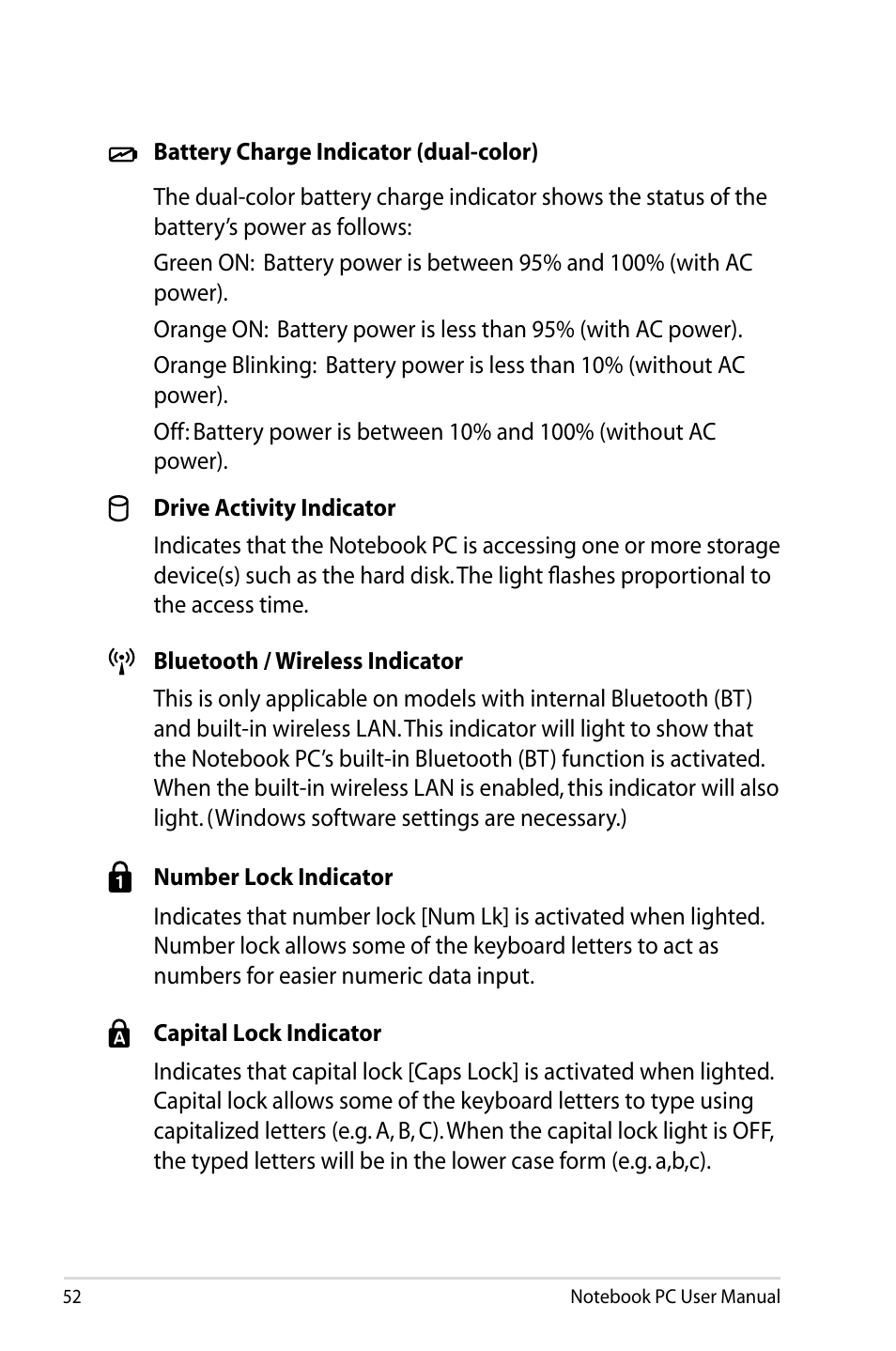 Asus B53V User Manual | Page 52 / 120