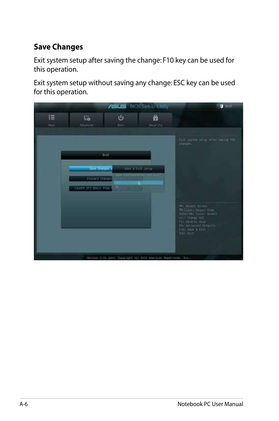 Save changes | Asus B53V User Manual | Page 86 / 120