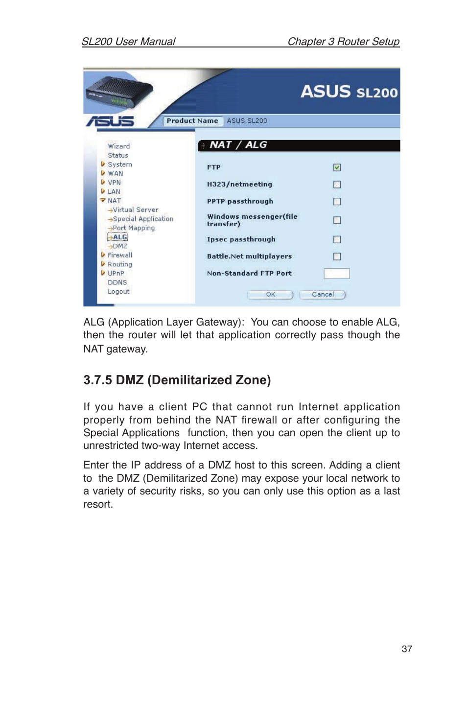 5 dmz (demilitarized zone) | Asus SL200 User Manual | Page 41 / 52