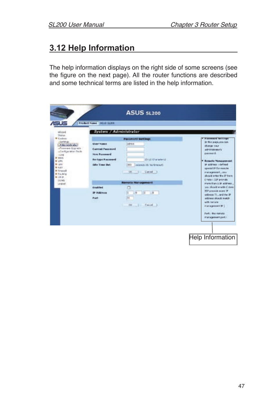 12 help information | Asus SL200 User Manual | Page 51 / 52