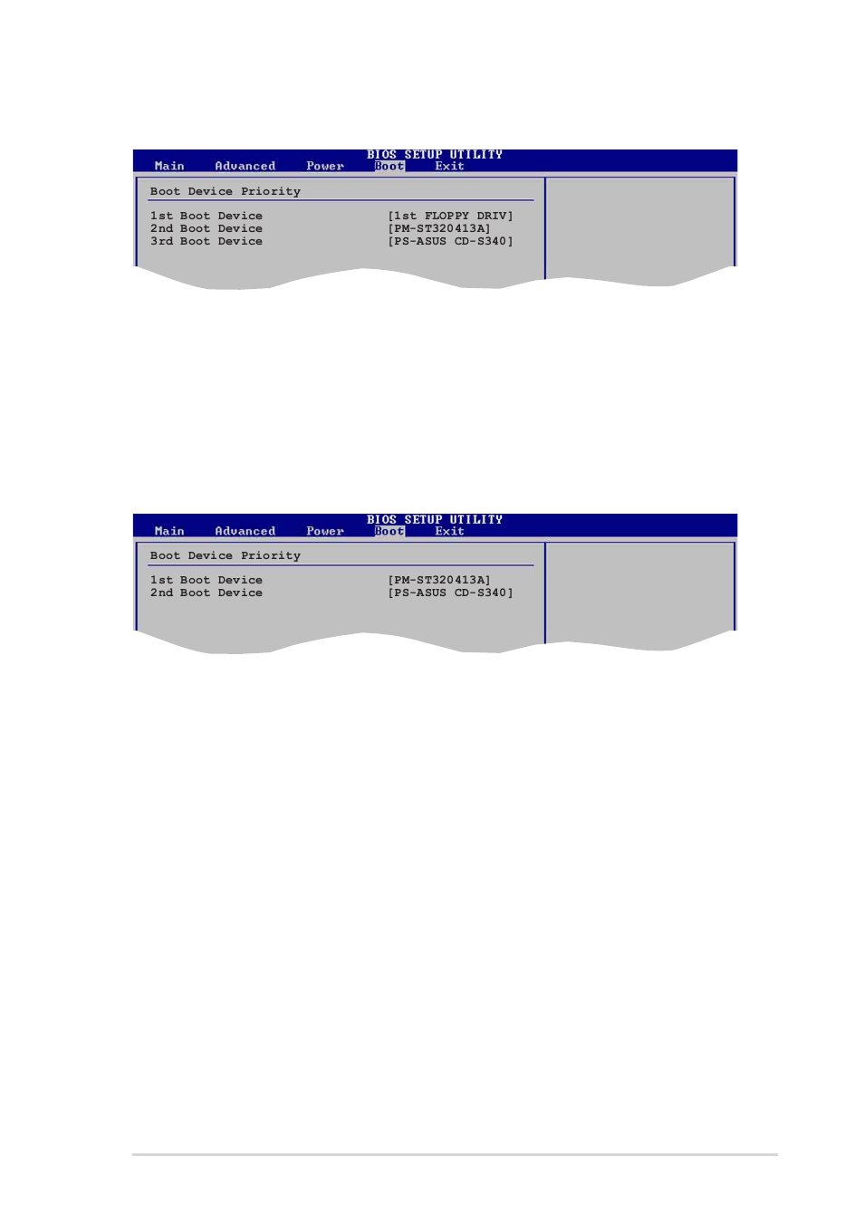 1 boot device priority, 2 hard disk drives, 1st ~ xxth boot device [1st floppy drive | Asus P4P800-E Deluxe User Manual | Page 103 / 143