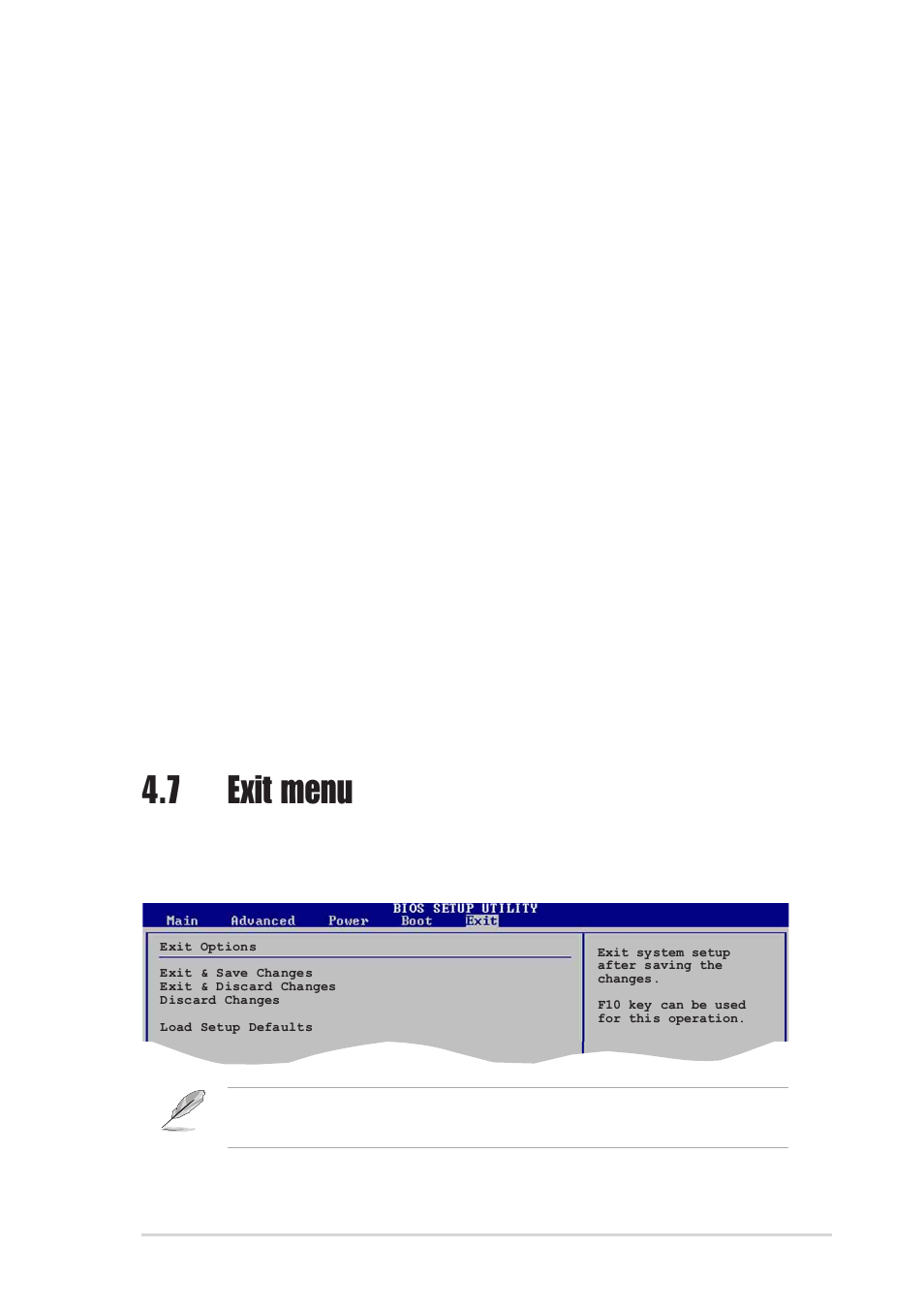 7 exit menu | Asus P4P800-E Deluxe User Manual | Page 107 / 143