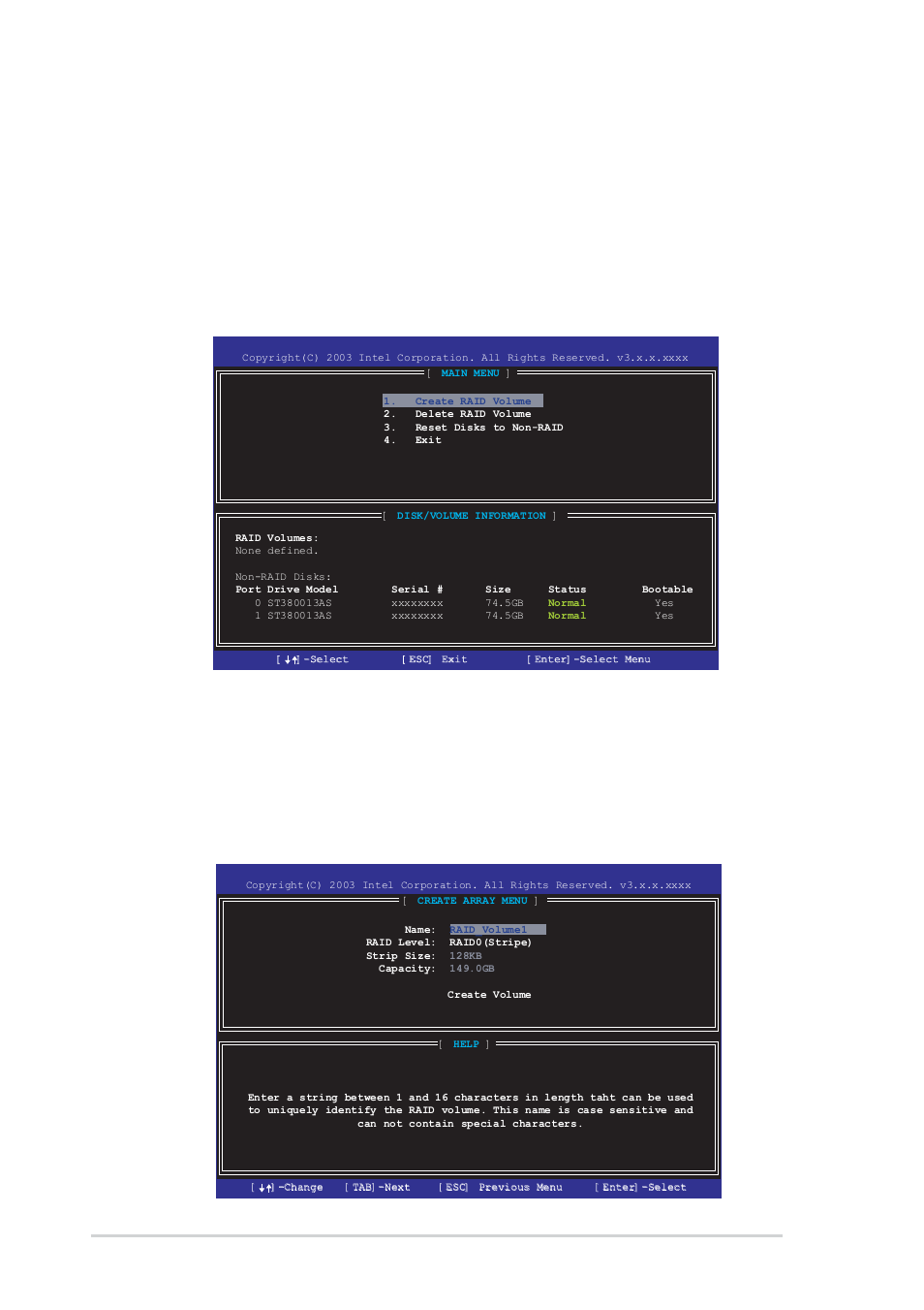 4 creating a raid volume, 3 creating, deleting, and resetting raid sets, 28 chapter 5: software support | Asus P4P800-E Deluxe User Manual | Page 138 / 143