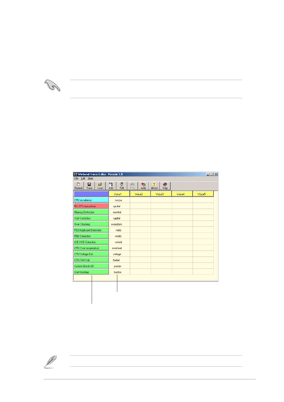 2 winbond voice editor | Asus P4P800-E Deluxe User Manual | Page 65 / 143