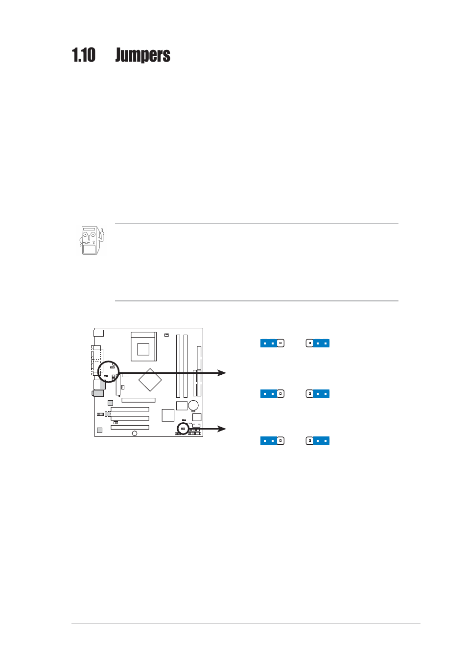 10 jumpers | Asus A7N8X-VM/400 User Manual | Page 21 / 60