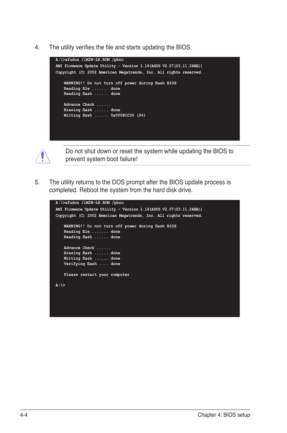 4 chapter 4: bios setup | Asus M2N-LR/SATA User Manual | Page 57 / 113
