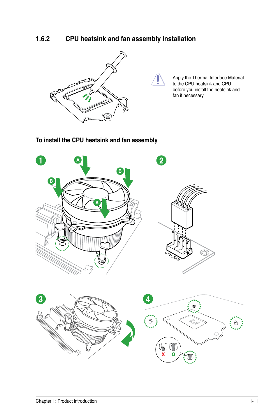 2 cpu heatsink and fan assembly installation, Cpu heatsink and fan assembly installation -11 | Asus P8B75-M User Manual | Page 21 / 78