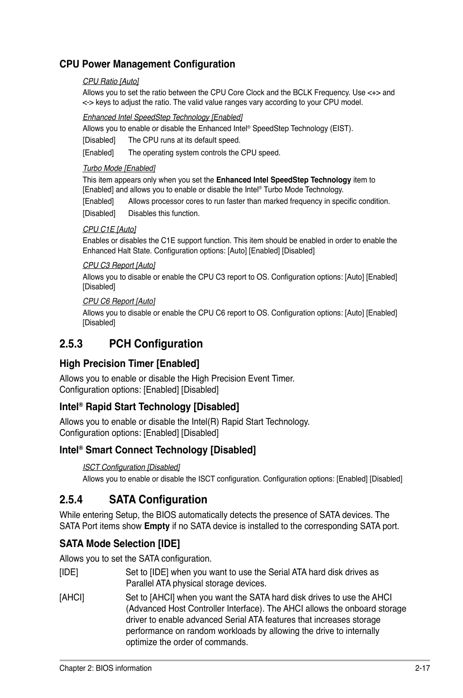 3 pch configuration, 4 sata configuration, Pch configuration -17 | Sata configuration -17 | Asus P8B75-M User Manual | Page 63 / 78