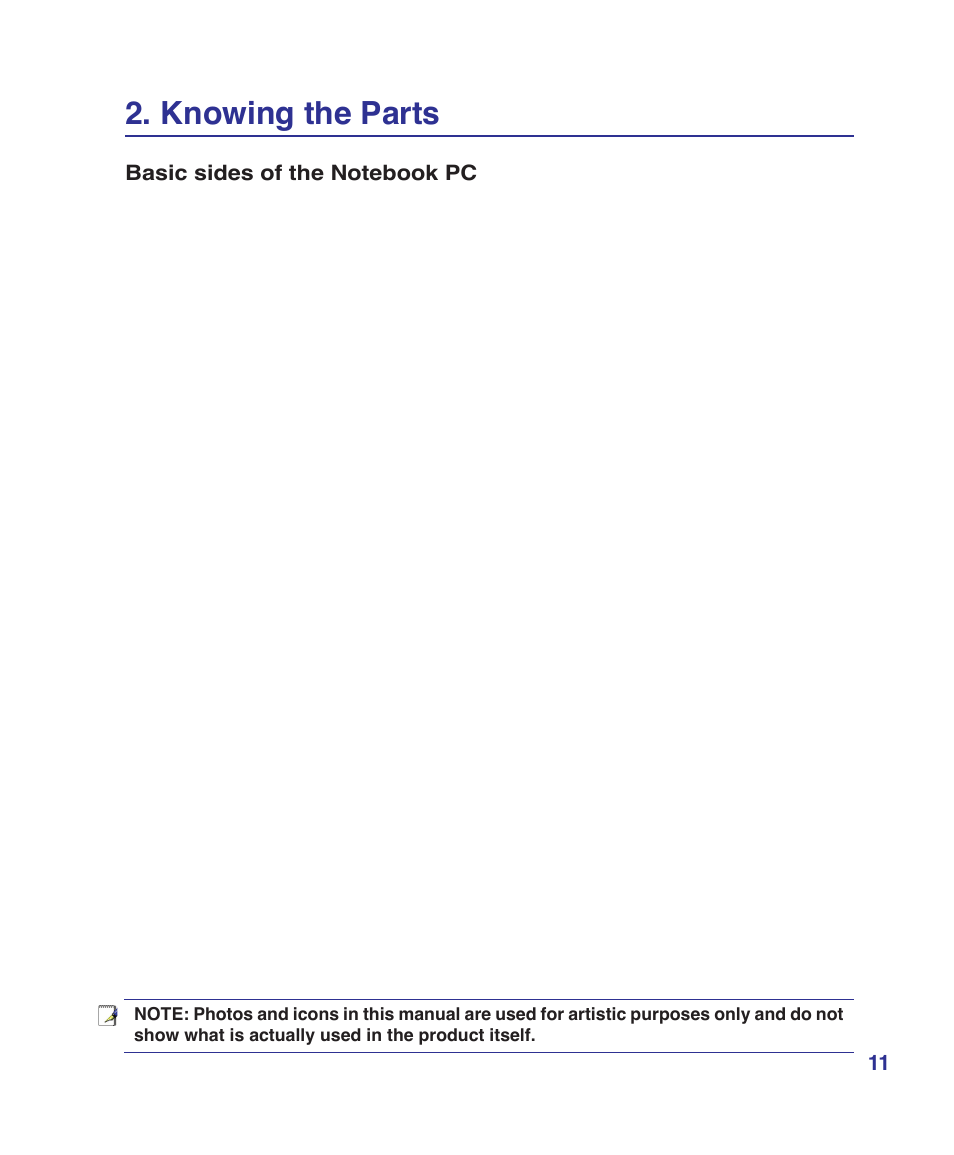 Knowing the parts | Asus F7E User Manual | Page 11 / 87