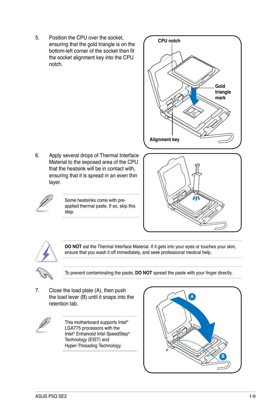 Asus P5Q SE2 User Manual | Page 19 / 64