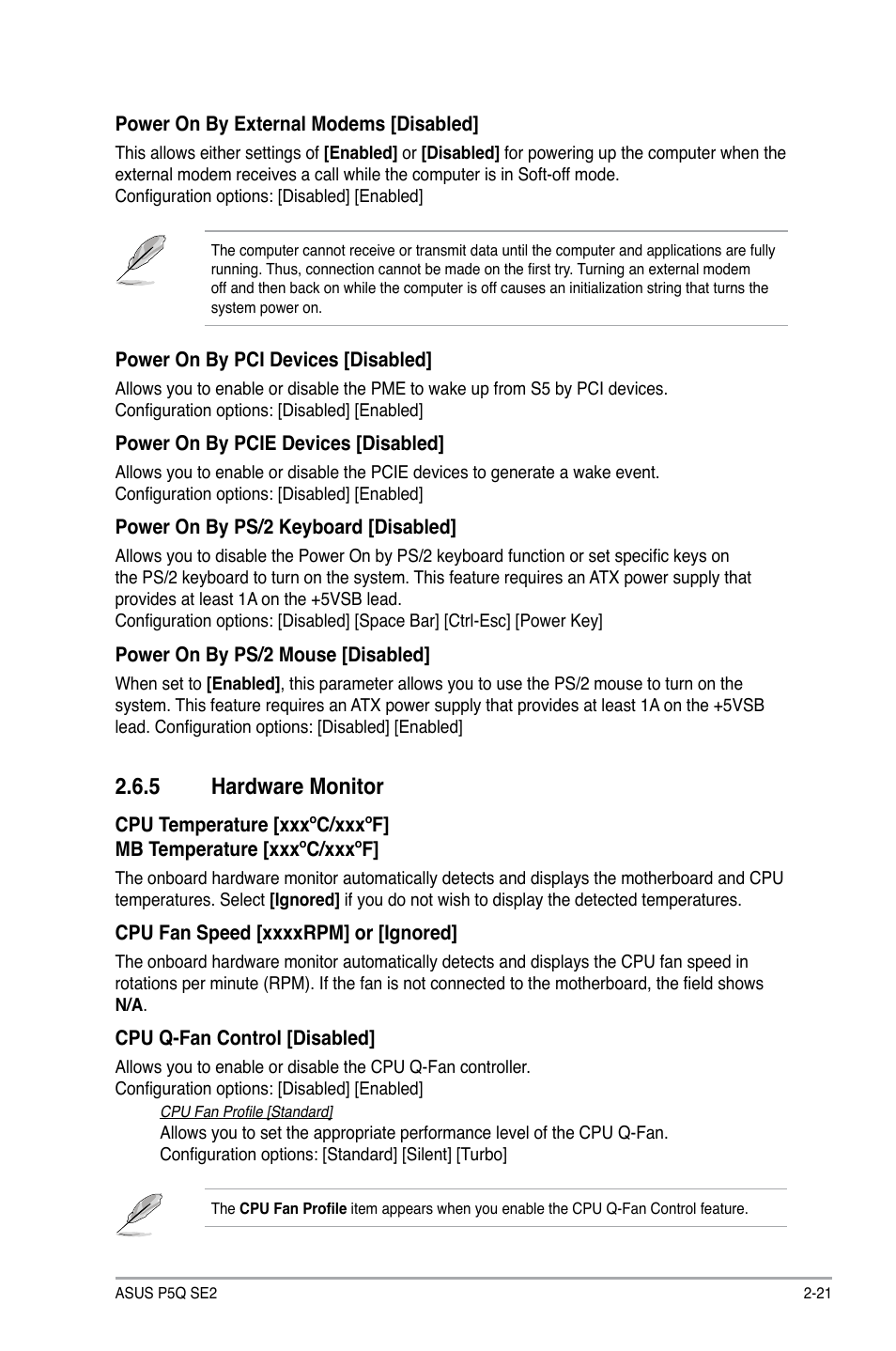 5 hardware monitor, Hardware monitor -21, Hardware.monitor | Asus P5Q SE2 User Manual | Page 59 / 64