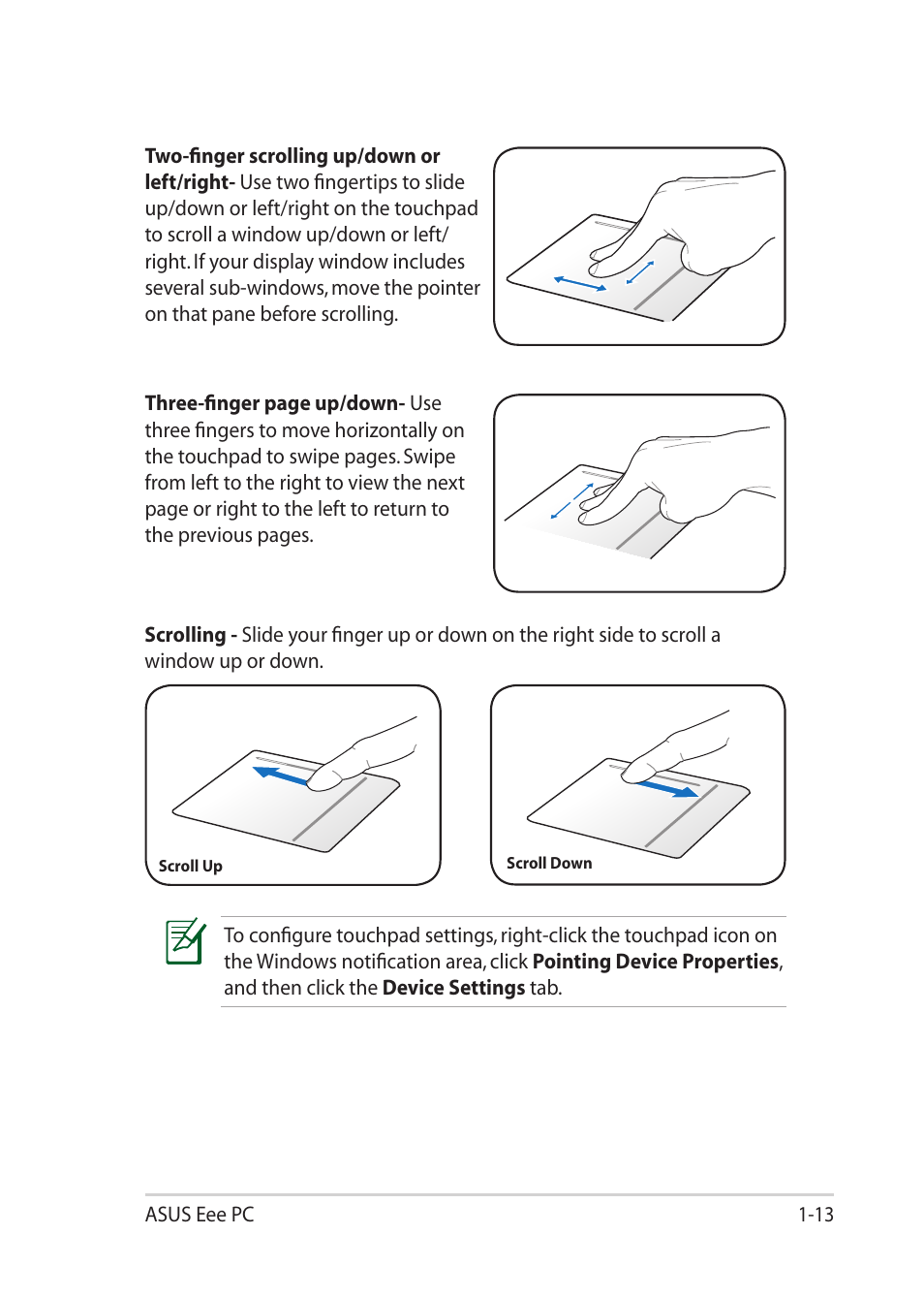 Asus Eee PC 1018P User Manual | Page 21 / 64