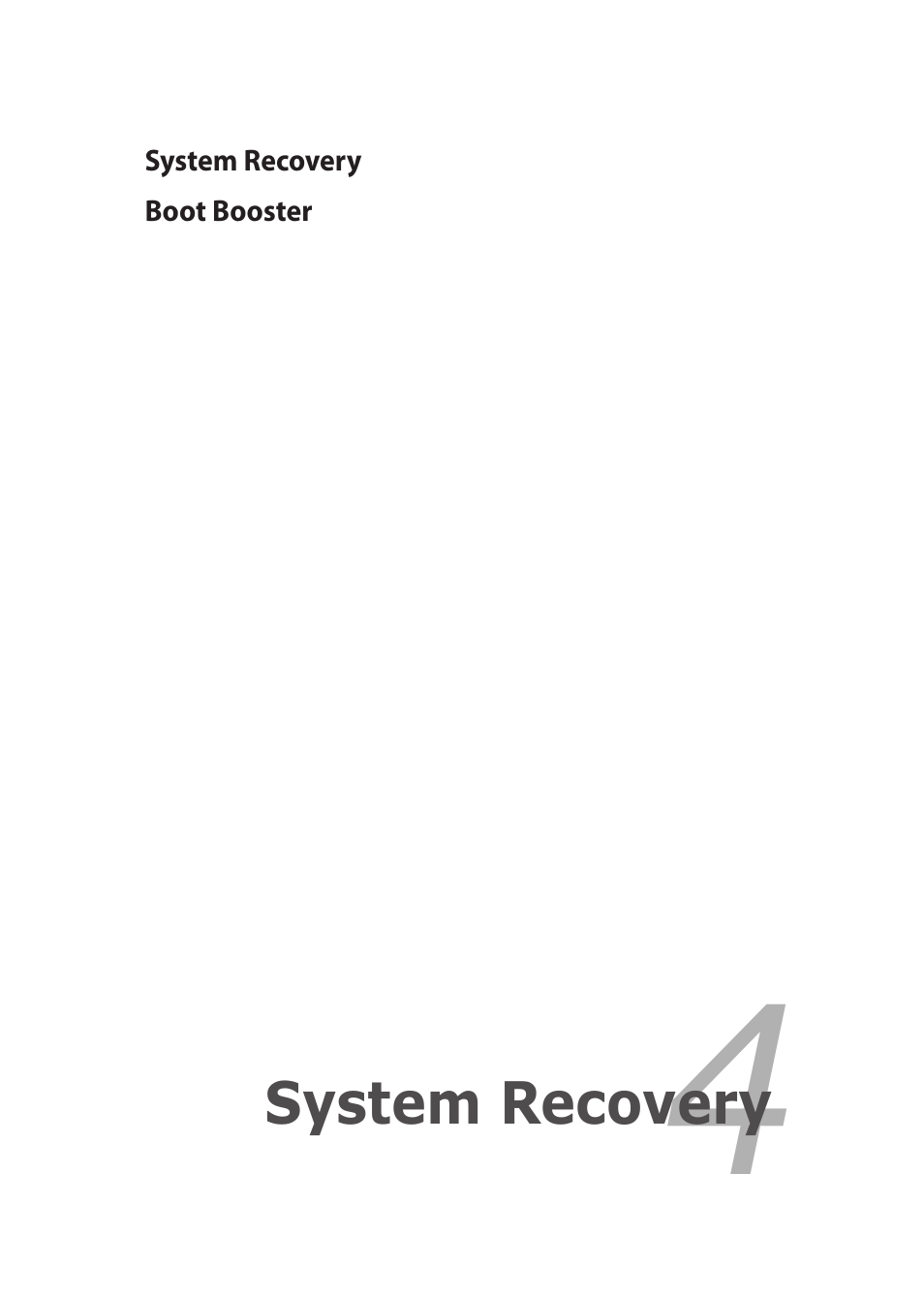 Chapter 4: system recovery, Chapter 4, System recovery | Asus Eee PC 1018P User Manual | Page 43 / 64