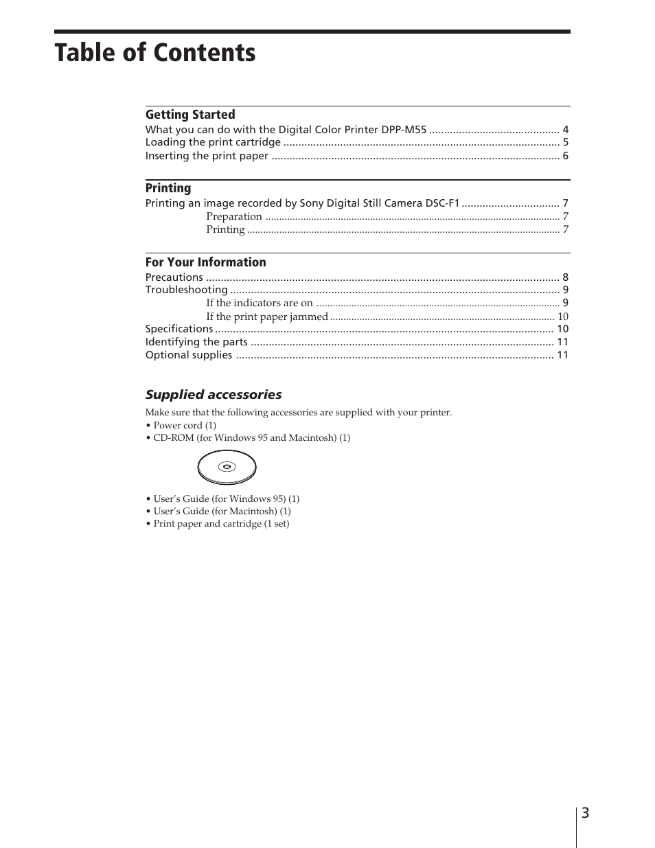 Sony DPP-M55 User Manual | Page 3 / 12