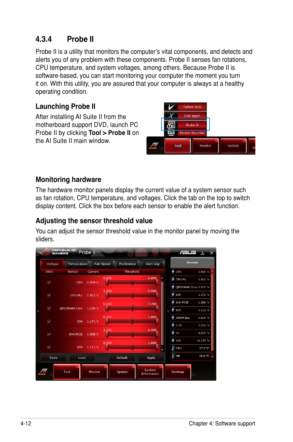 4 probe ii | Asus Rampage III Gene User Manual | Page 138 / 164