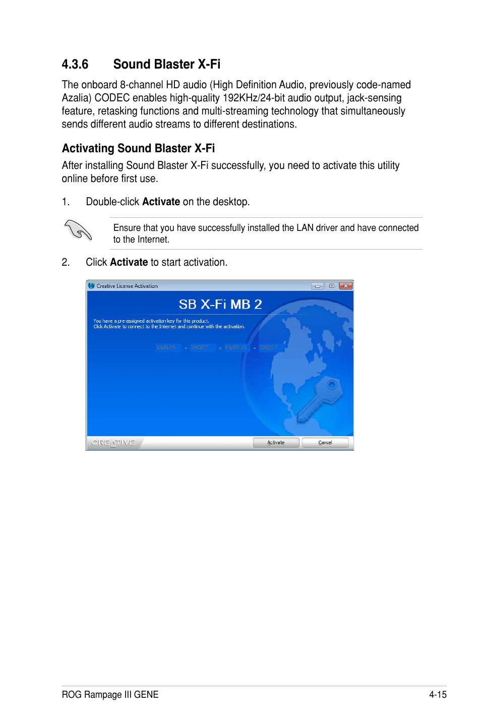 6 sound blaster x-fi | Asus Rampage III Gene User Manual | Page 141 / 164