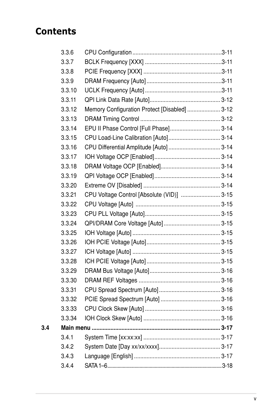 Asus Rampage III Gene User Manual | Page 5 / 164