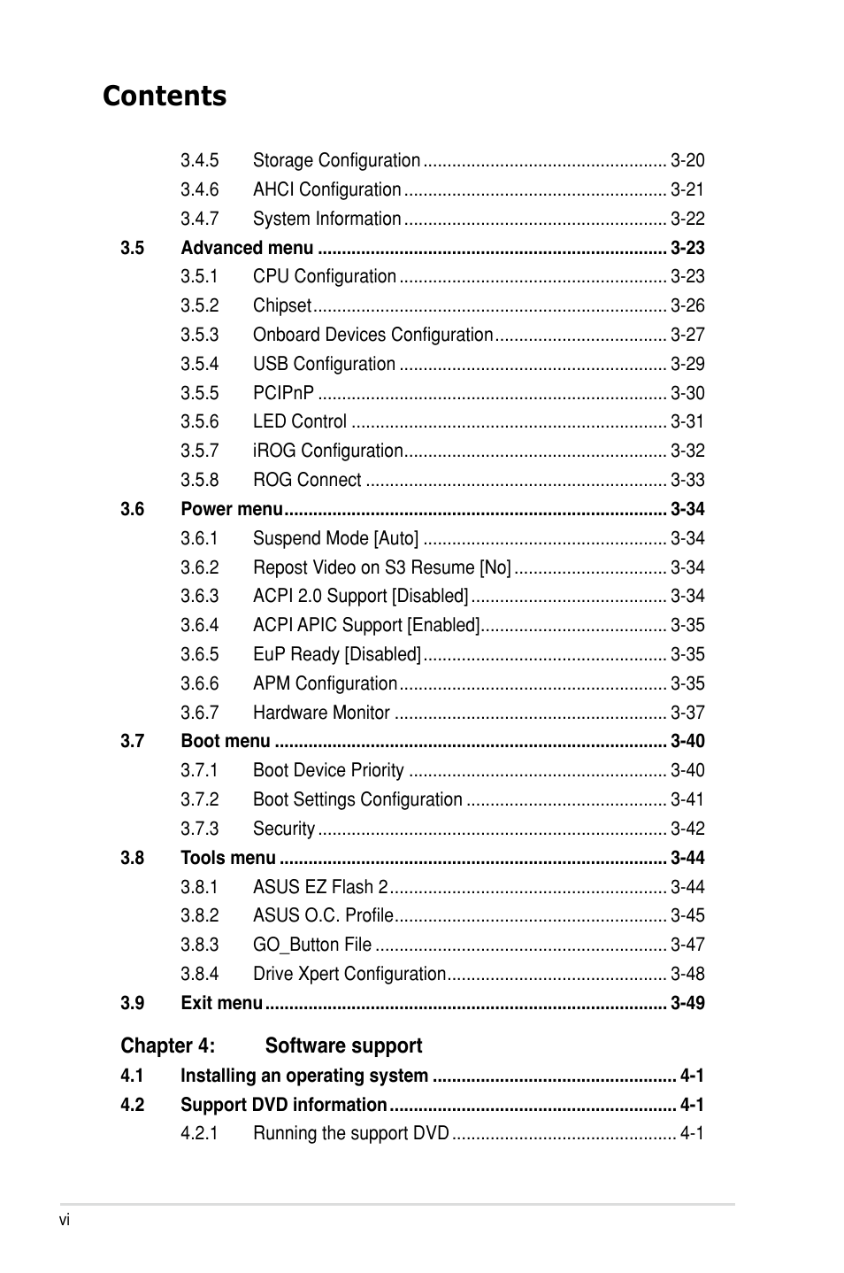 Asus Rampage III Gene User Manual | Page 6 / 164