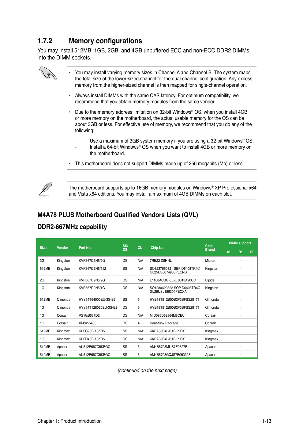 Continued on the next page) | Asus M4A78 PLUS User Manual | Page 23 / 62