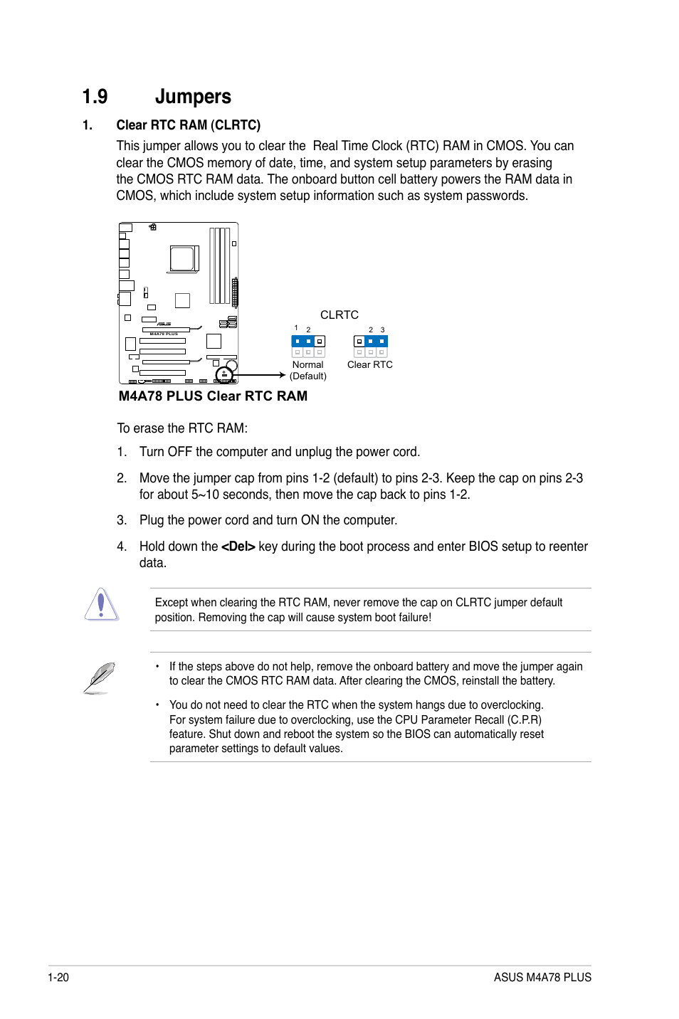 9 jumpers | Asus M4A78 PLUS User Manual | Page 30 / 62