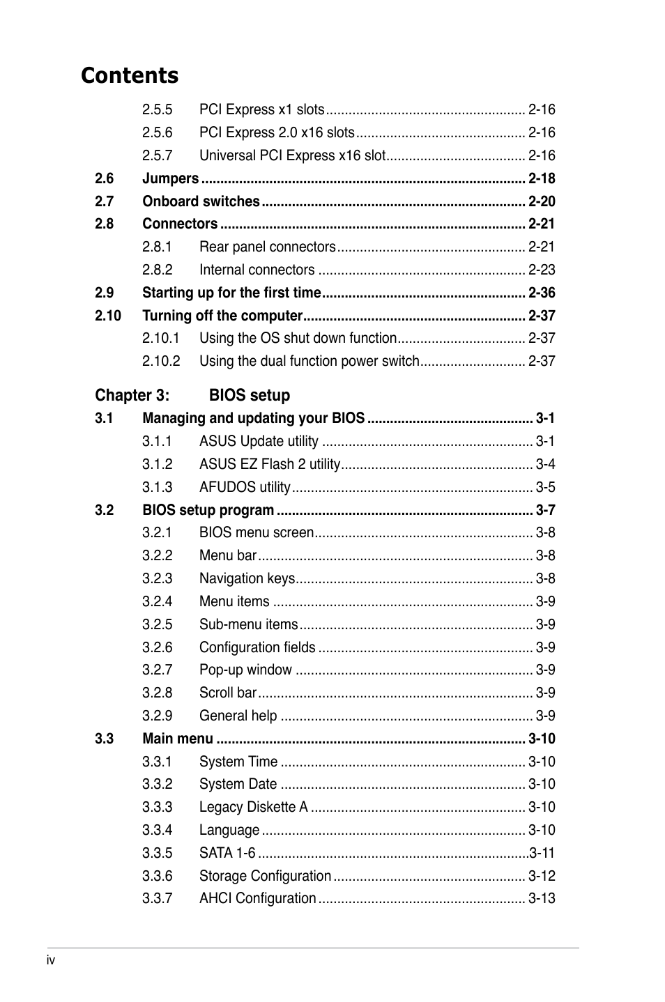 Asus P5Q-E/WiFi-AP User Manual | Page 4 / 186