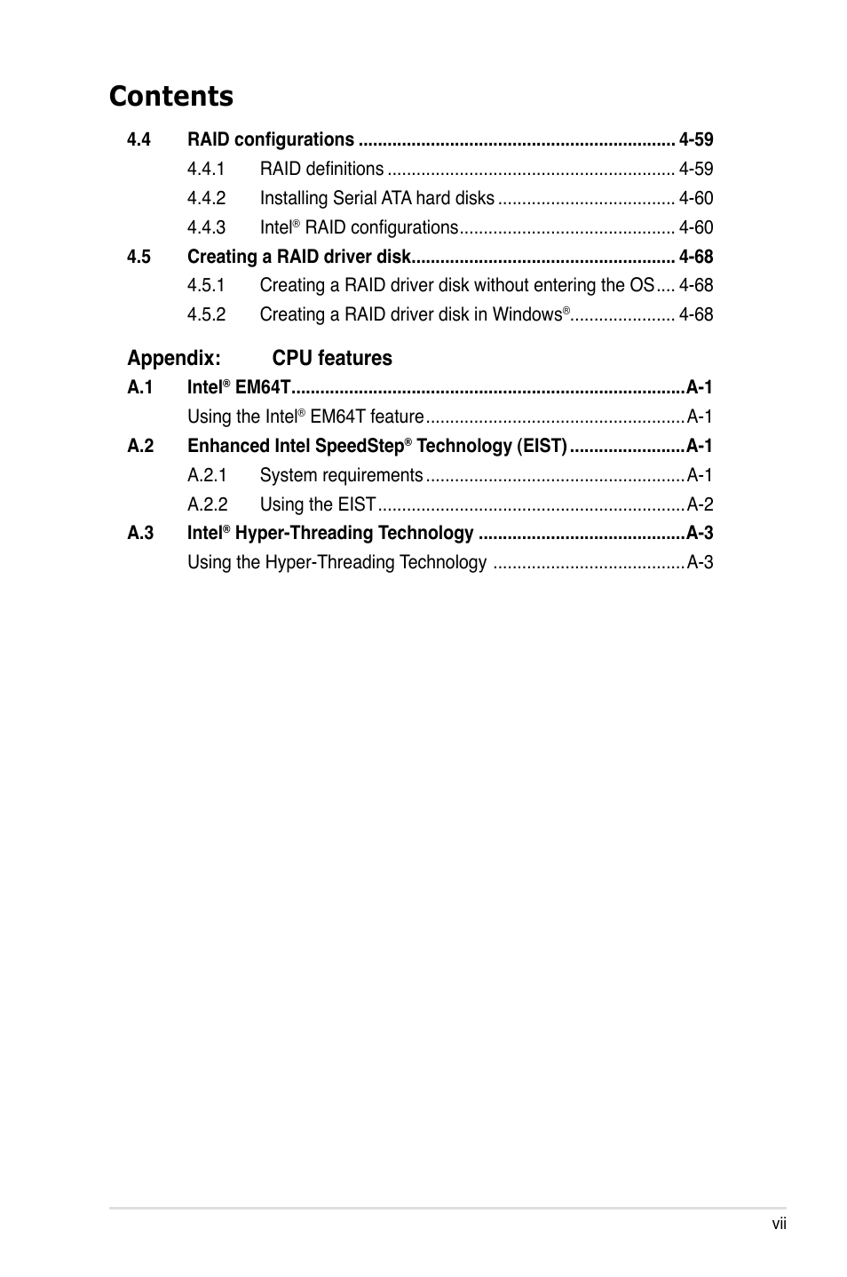 Asus P5Q-E/WiFi-AP User Manual | Page 7 / 186