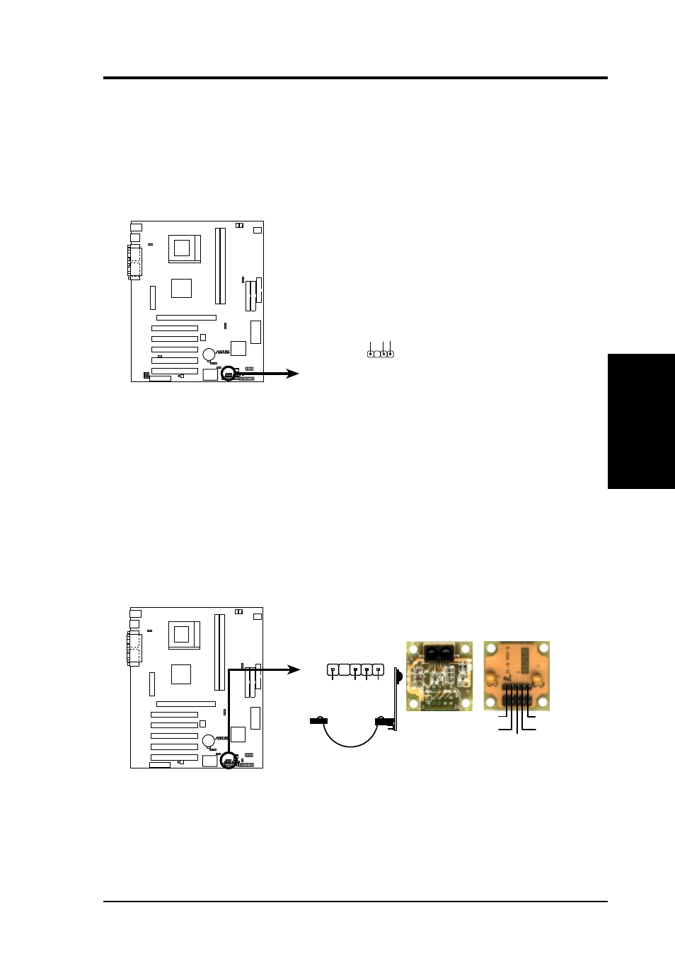 Hardware setup, A7m266 chassis open alarm lead chassis, A7m266 infrared module connector | Asus A7M266 User Manual | Page 37 / 104