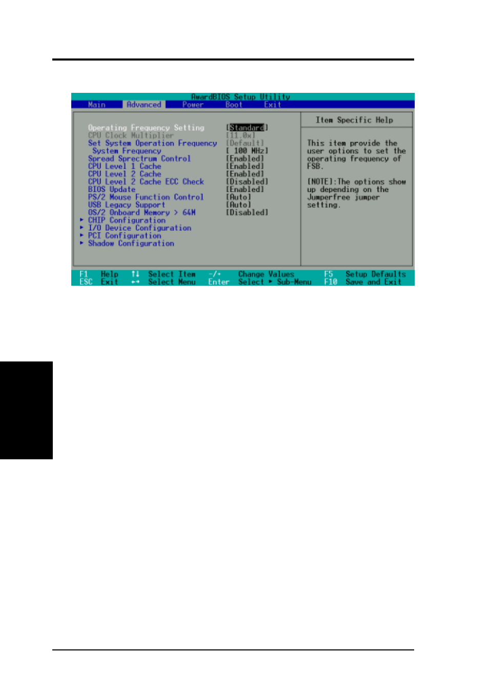 Bios setup, 4 advanced menu | Asus A7M266 User Manual | Page 60 / 104