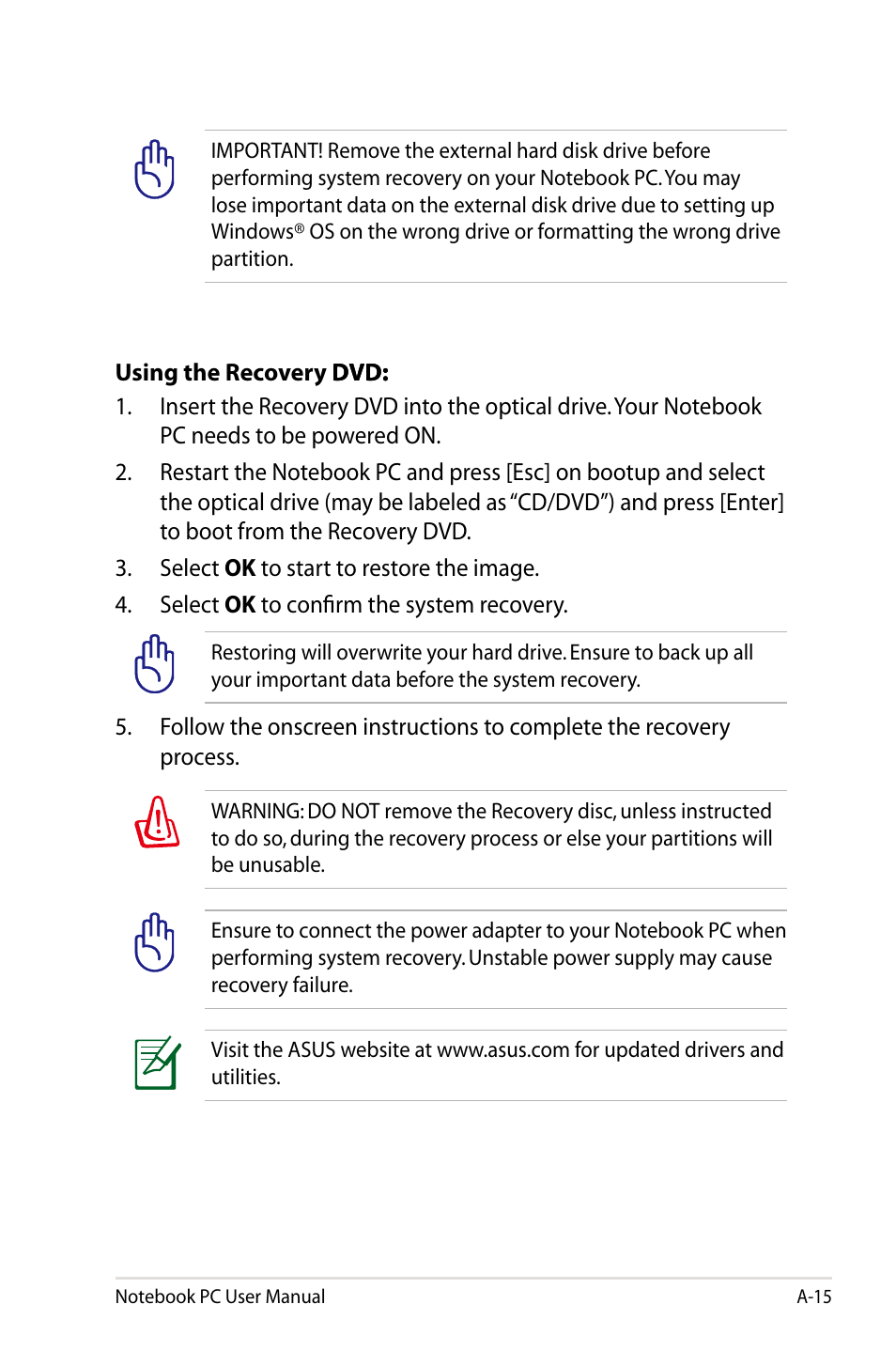 Asus UX31A User Manual | Page 73 / 98