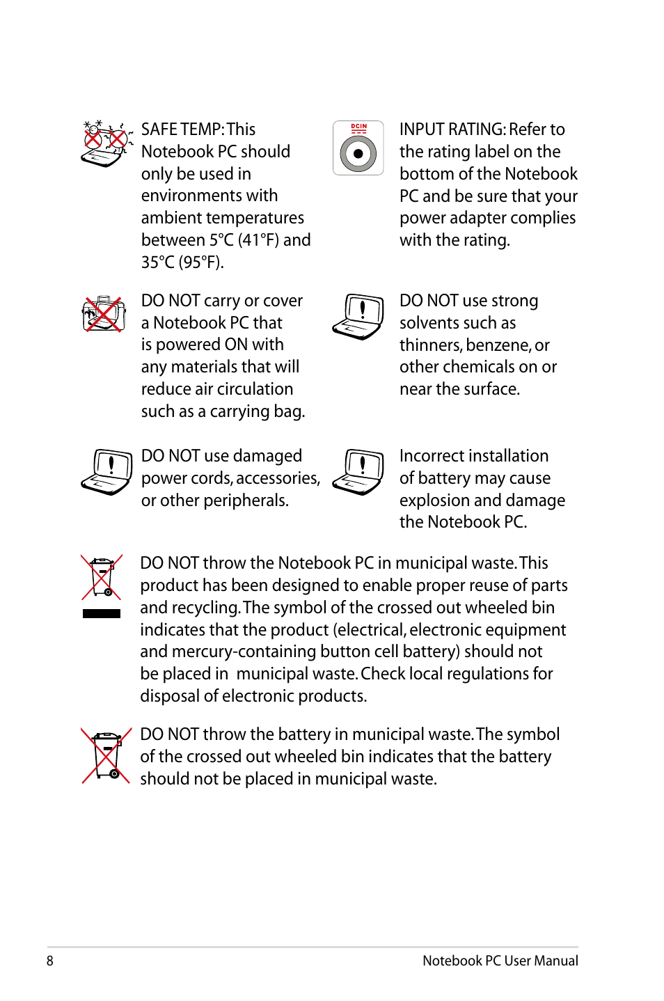 Asus UX31A User Manual | Page 8 / 98